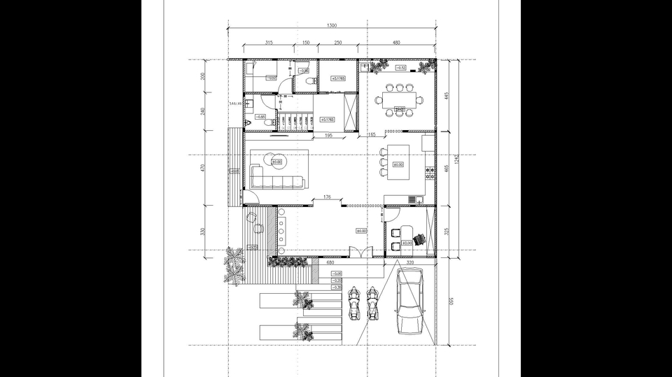 CAD Drawing - LAYOUT DENAH RUMAH TINGGAL - 1