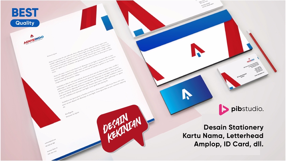 Digital Printing - Jasa Desain Stationery (Kartu Nama, Amplop, Letter Head, etc ) Siap Cetak - Kualitas Premium - 1