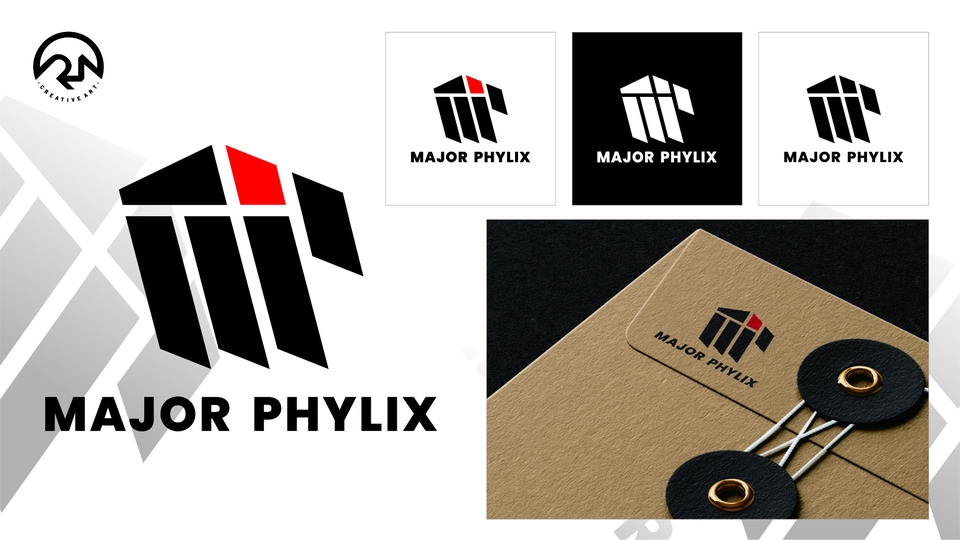 Desain logo Major Phylix: jasa desain logo perusahaan profesional, pembuatan logo online murah