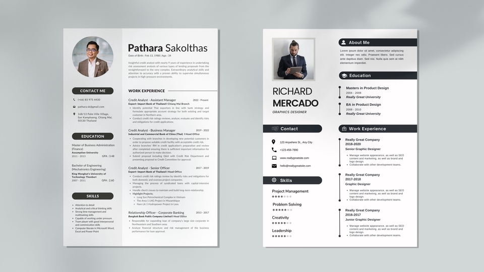 Portfolio & Resume - รับทำ Resume แก้ได้ไม่จำกัดจำนวนครั้ง รับประกันความพึงพอใจ - 2