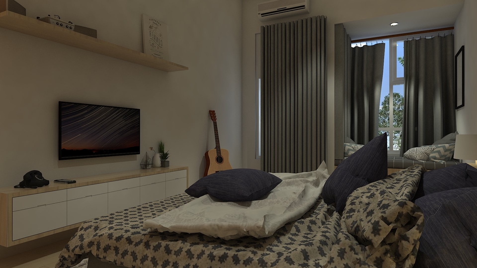 3D & Perspektif - 3D DESAIN MODELING DAN RENDERING INTERIOR APARTEMEN MURAH! - 6