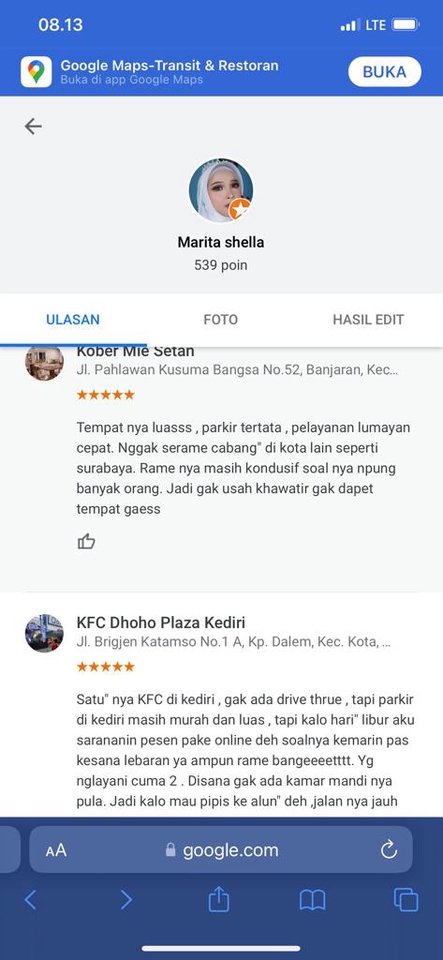 Memberi Review - JASA RIVIEW LOKASI GOOGLE MAPS/GOOGLE BISNIS - 5