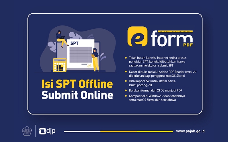 Jasa Konsultasi Pajak Online E-Form SPT Offline dan Submit Online di DJP