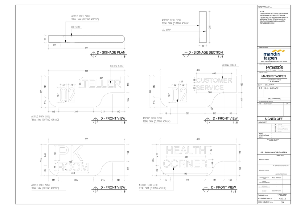 CAD Drawing - Jasa Pembuatan Gambar Kerja Interior - 15