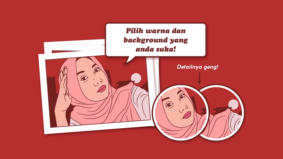 Gambar dan Ilustrasi - Ilustrasi Wajah, 1 Hari Jadi - 3