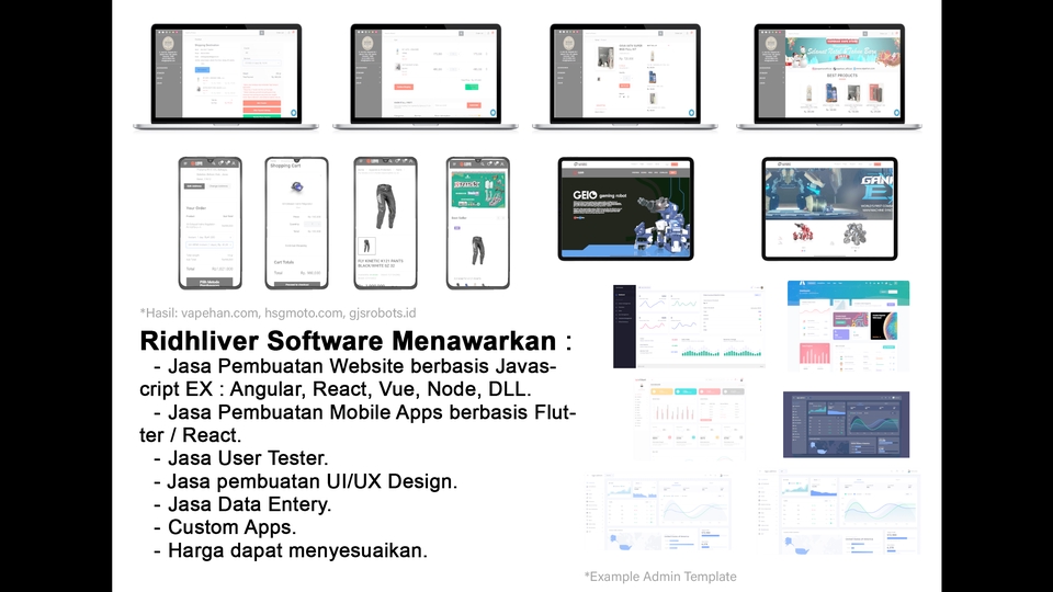 Jasa Pembuatan Landing Page untuk Produk UMKM dan Brand - Pembuatan Website Sesuai Keinginan Client Berbasis Javascript Modern