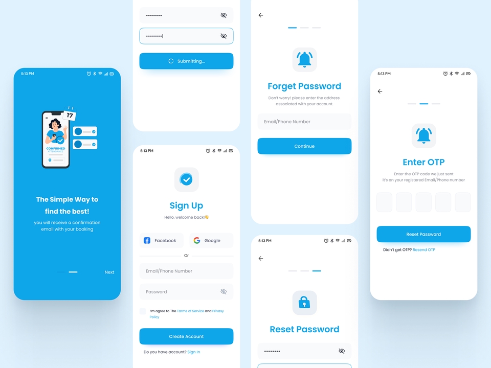 Desain UI UX aplikasi mobile untuk platform freelancer