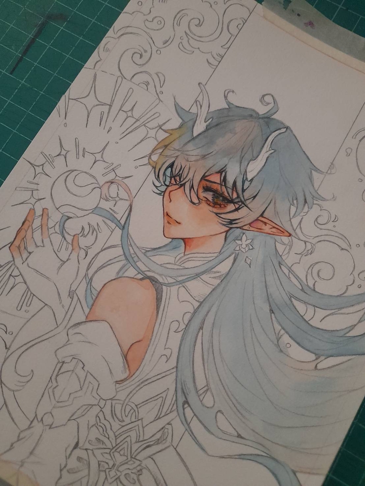 วาดแฟนอาร์ต - Fanart / watercolor art  - 6