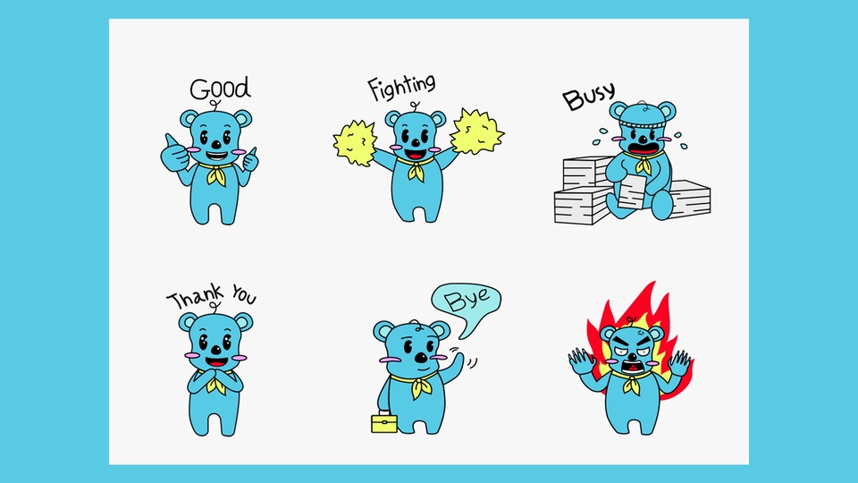 ออกแบบ LINE Sticker - รับออกแบบสติกเกอร์ไลน์การ์ตูนน่ารักๆ - 2