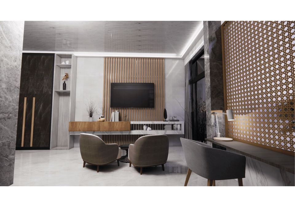 3D & Perspektif - Desain Eksterior/interior Rumah, Kantor, Cafe, Booth, dll. - 5
