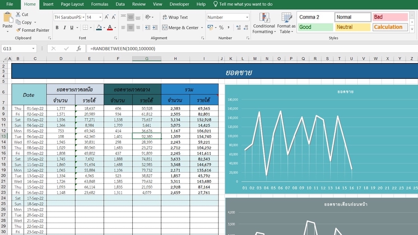 พิมพ์งาน และคีย์ข้อมูล - รับทำ Excel (สร้างกราฟ/ ตารางข้อมูล/ สร้างสูตร/ คีย์ข้อมูล/ VBA/ Dashboard) - 1