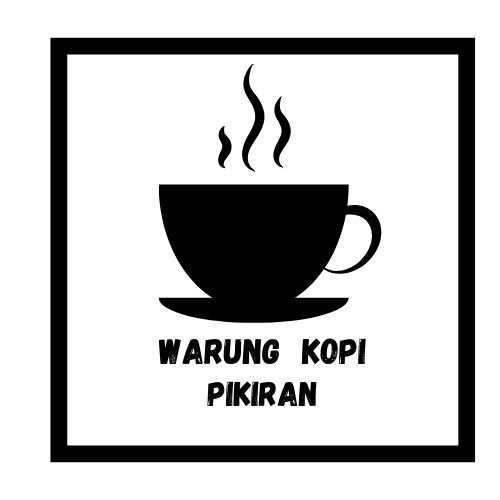 Logo warung kopi dengan desain minimalis, cocok untuk bisnis kuliner dan minuman di Indonesia.