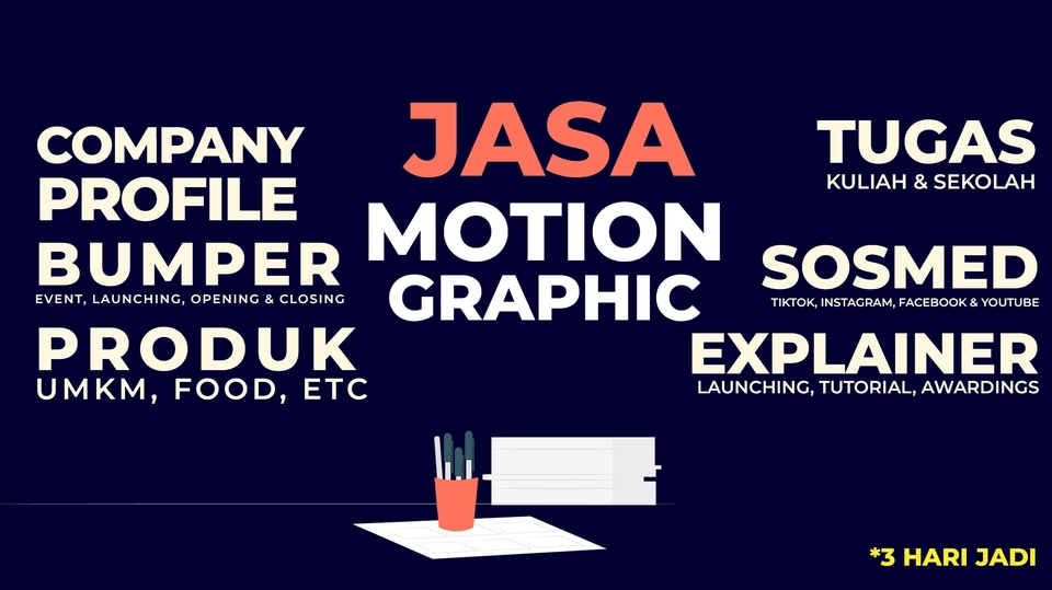 Motion Graphics - Video Animasi 2D | Motion Graphic | Cocok untuk Tiktok & Reels & Company Profile - 1