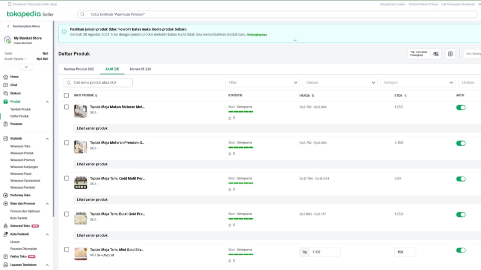Jasa upload produk Tokopedia, upload produk ke marketplace, update produk toko online, upload massal tokopedia.