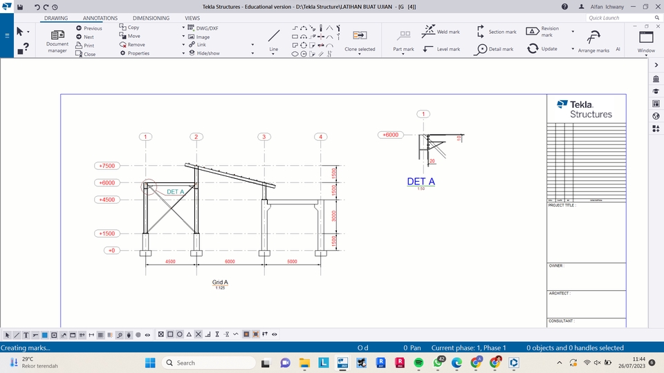 3D & Perspektif - Jasa pemodelan desain 3d bangunan baja/beton menggunakan software Tekla Structures - 11