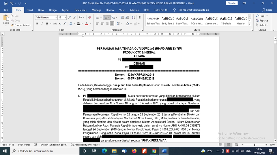 Hukum - Penyusunan Perjanjian dan Konsultasi Atas Perjanjian (Bonus Memorandum Of Understanding (MoU)) - 8