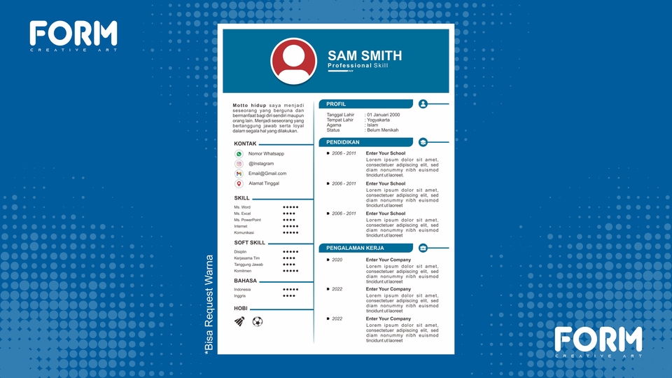 Portfolio & Resume - Desain Resume/CV, 1 Hari jadi - 22