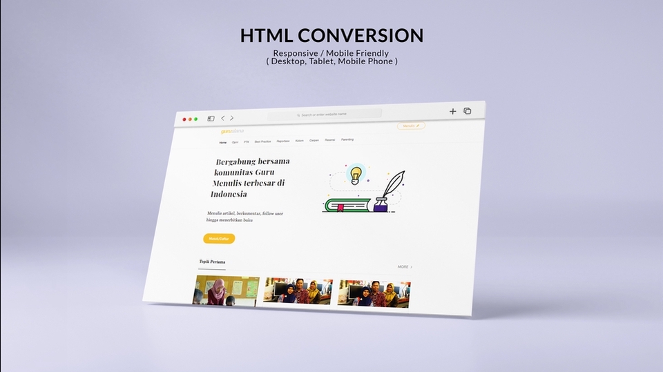 Web Development - Slicing Dari Desain PSD, Zeplin, Figma, Image Ke HTML. HTML Conversion. - 6