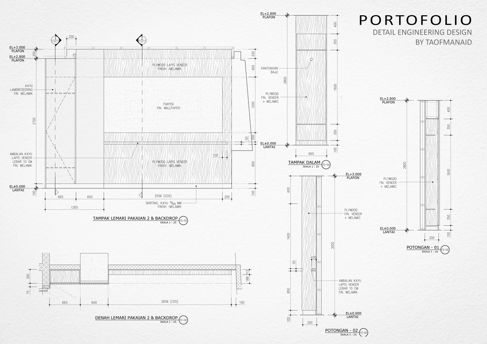 CAD Drawing - Jasa Drafter Arsitektur-Interior-struktur (CAD  Drawing)  - 19