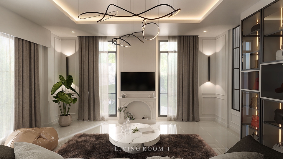 3D Perspective - รับออกแบบภายในบ้าน คอนโด ขึ้น 3D Model เสมือนจริง - 26