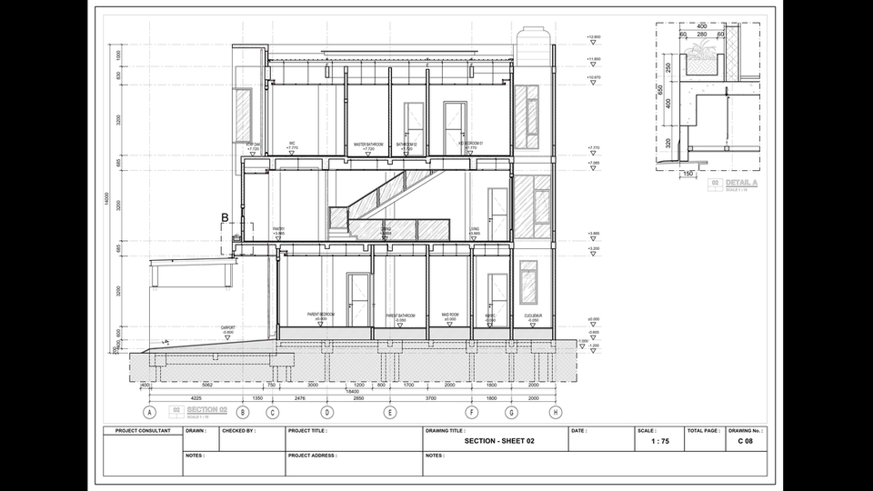 CAD Drawing - Gambar Kerja Autocad 2D : Arsitek, Struktur, MEP - 19