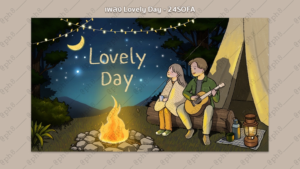 วาดภาพประกอบ - รับวาดภาพประกอบคอนเทนต์ / สื่อการสอน / หนังสือ / ปกเพลง / MV - 4