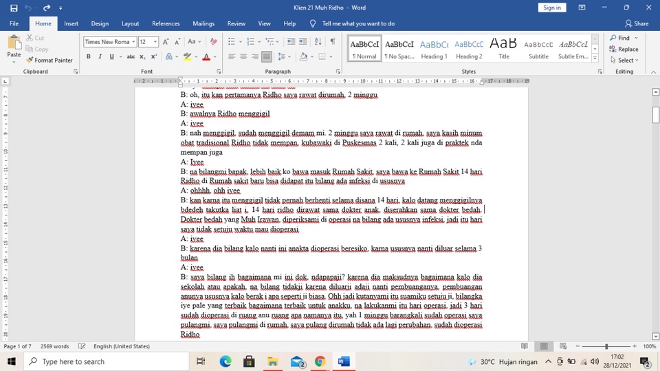 Pengetikan Umum - Jasa Verbatim dari Audio atau Video menjadi Text (1 hari jadi) - 3