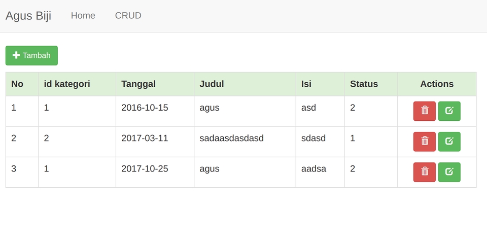 Jasa Lainnya - Create, Read, Update dan Delete  PHP MYSQL (CRUD)  - 2