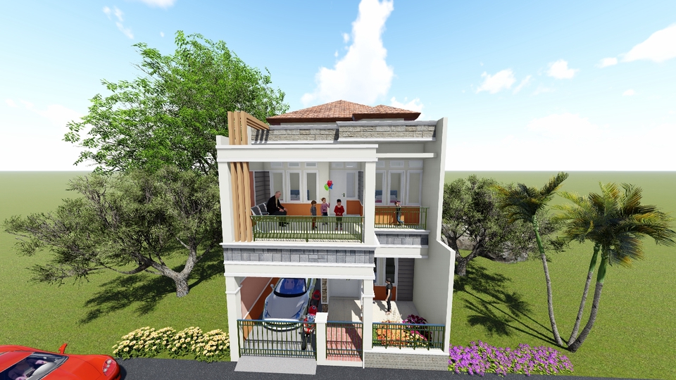 3D & Perspektif - JASA DESAIN RUMAH GAMBAR 3D PRESFEKTIF - 7