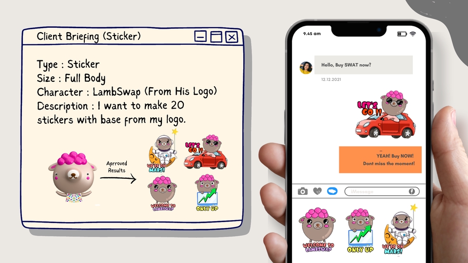 Stiker LINE - Design mascot dan stiker digital (Stiker Whatsapp, Line dan Instagram - 5