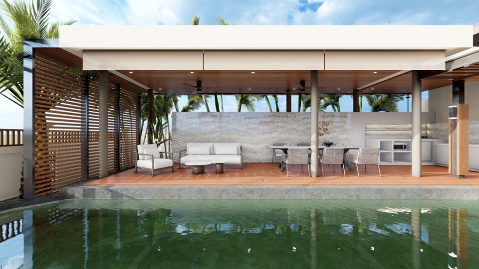 รับเขียนแบบบ้าน ออกแบบบ้านพักตากอากาศพร้อมสระว่ายน้ำ เขียนแบบโครงสร้าง ประมาณราคาก่อสร้าง