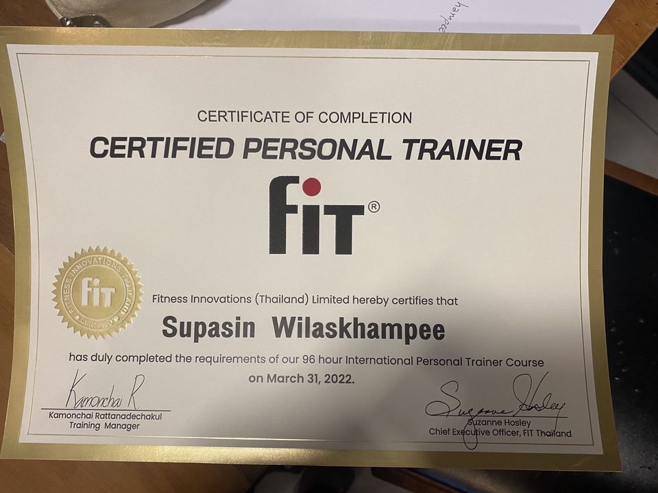 Certified personal trainer, FIT Thailand 2022