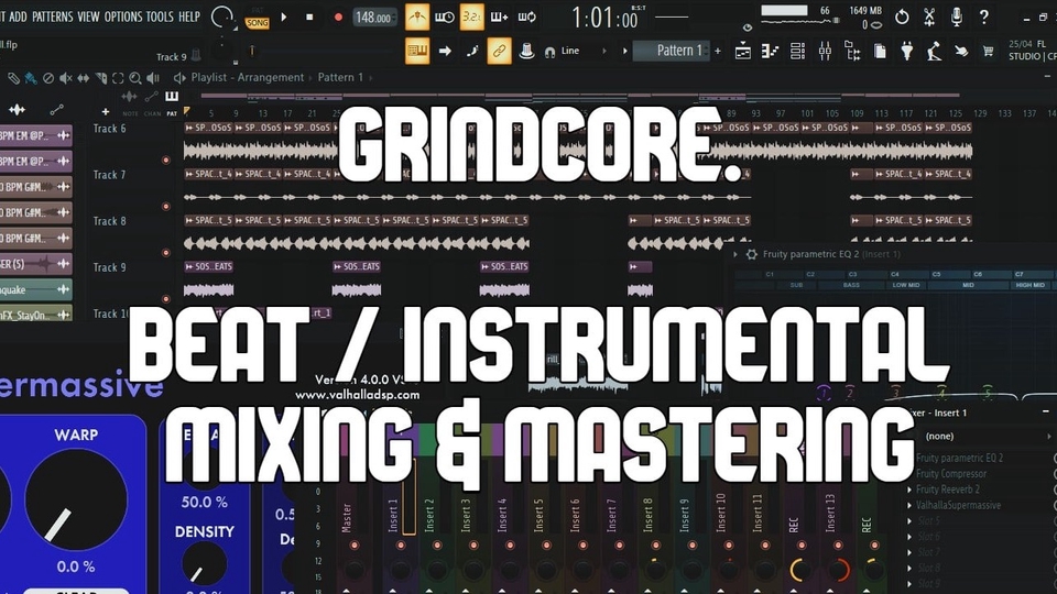 รับทำเพลงประกอบภาพยนตร์ มิกซ์เพลง ตัดต่อเสียง ทำบีทเพลง Grindcore