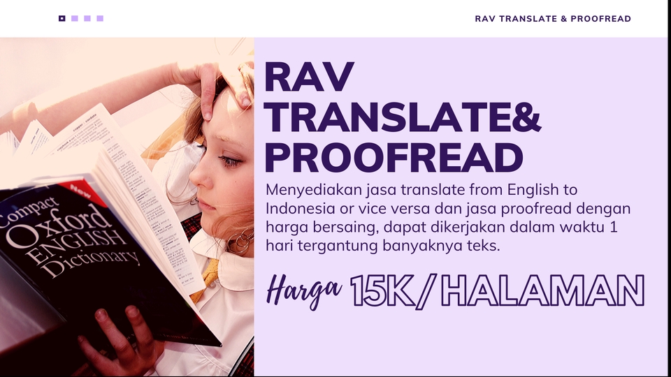 Penerjemahan - RAV TRANSLATE & PROOFREAD - 1