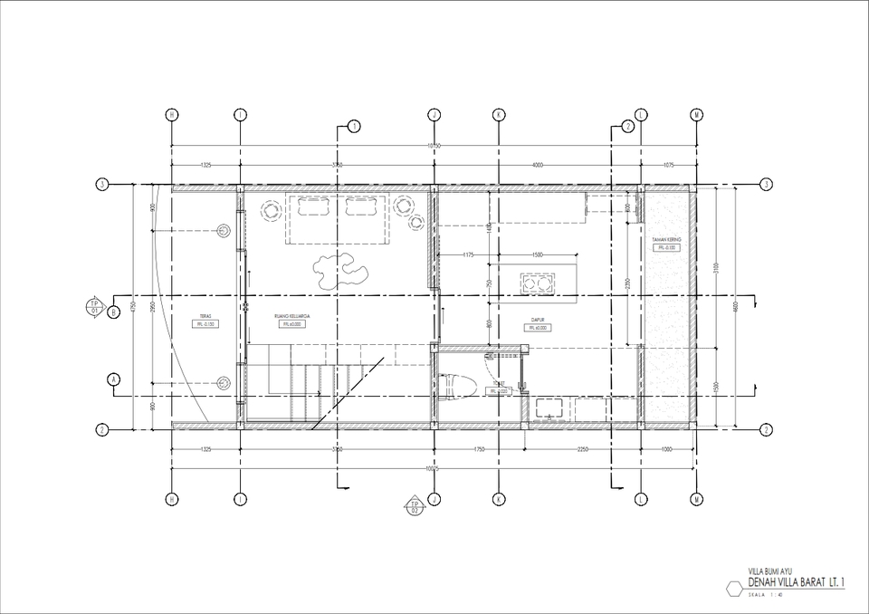 Jasa drafter autocad untuk denah villa barat 11