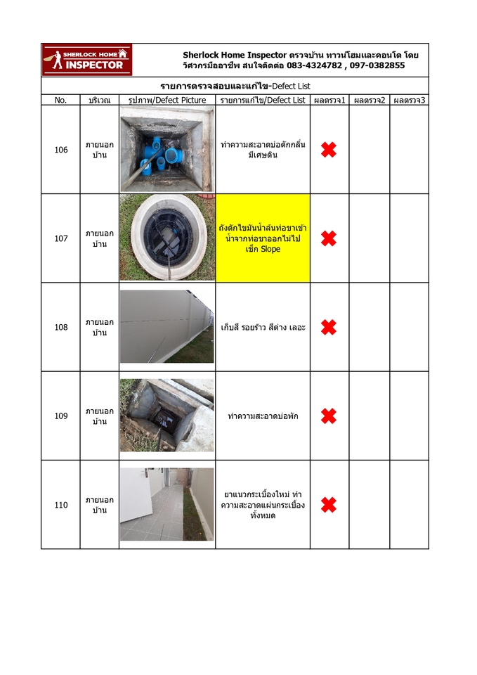 ตรวจรับบ้านและคอนโด - Sherlockhome inspector ตรวจบ้าน ทาวน์โฮม และคอนโด โดยวิศวกรที่มีใบประกอบวิชาชีพ  - 29