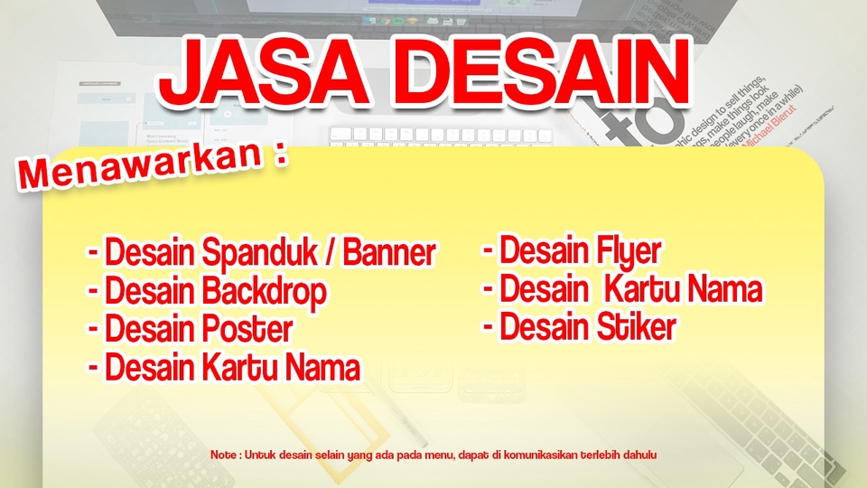 Jasa Desain Katalog Produk Online dan Keren - Desain Iklan,Backdrop,Brosur,Flyer,Kartu Nama,Katalog Produk,Poster,Baliho,Sticker,Menu.