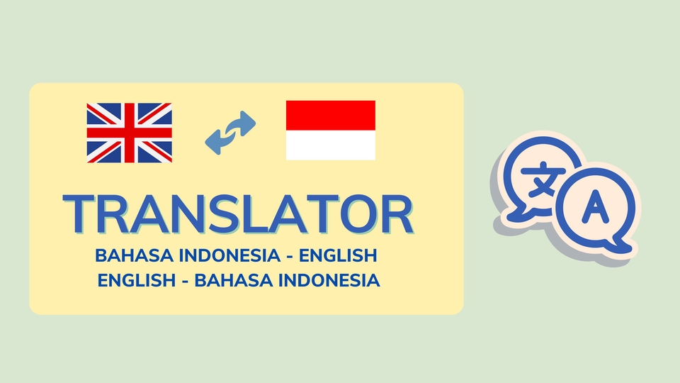 Penerjemahan - Translator English- Bahasa Indonesia, Bahasa Indonesia-English - 1