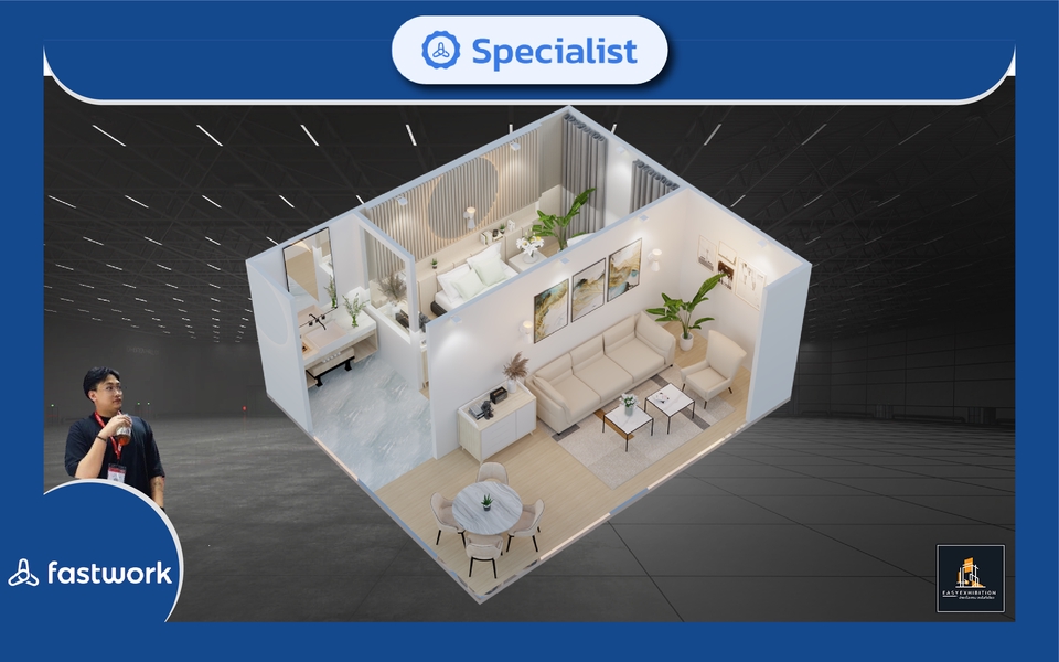 3D Perspective - ่รับออกแบบ 3D โครงสร้างบูธงานอีเว้นท์ Event, Exhibition , งานแสดงสินค้า, Kiosk, ร้านค้าและร้านอาหาร - 10