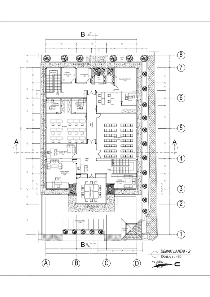 CAD Drawing - Gambar AutoCAD 2D-DED Struktur & Arsitektur - 3