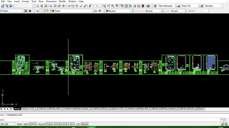 CAD Drawing - Desain Gambar Kerja Lengkap Rumah atau Bangunan 2D dengan AutoCad - 3