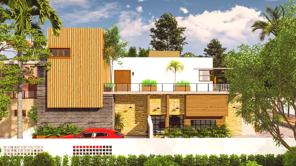 3D & Perspektif - Jasa desain 3d Eksterior dan Interior Rumah ( Modelling 3d, Gambar Kerja, Rendering  & Animasi ) - 3