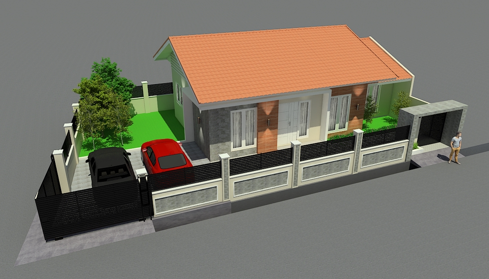 3D & Perspektif - Jasa Desain Denah + 3D Exterior Rumah - 15