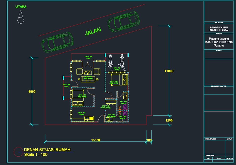 CAD Drawing - AUTOCAD Drawing IMB 1-3 Hari Jadi | Rumah Tinggal | Ruko | Kantor | Mess | Gambar Struktur - 6