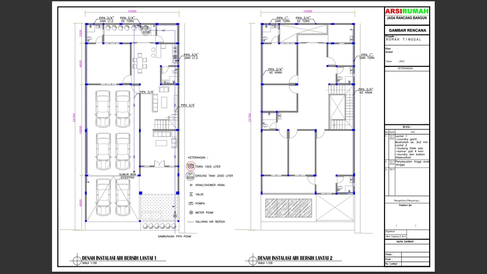 CAD Drawing - Gambar Kerja GAMBAR IMB / PBG - 4
