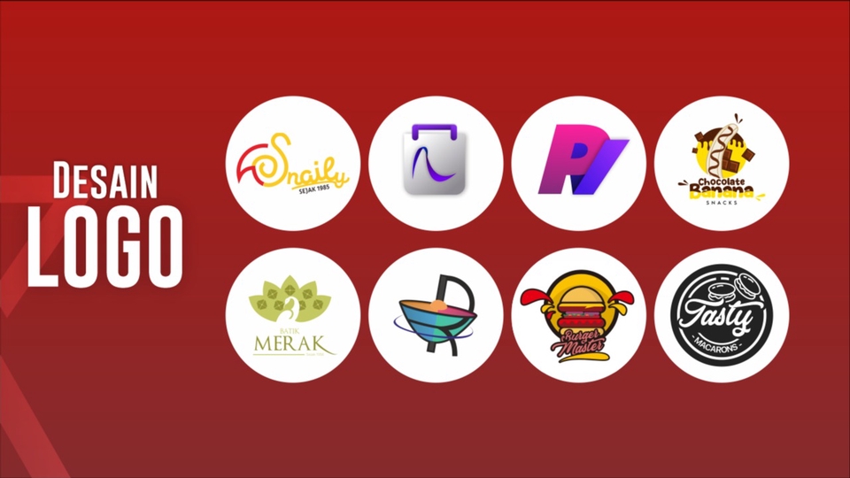 Contoh desain logo keren untuk bisnis dan organisasi. Jasa desain logo online, logo perusahaan, desain logo online shop, desain logo makanan dan lainnya.