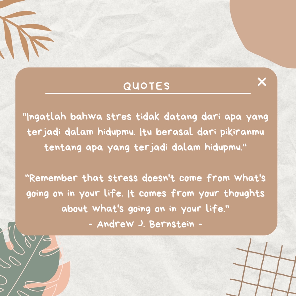 Kutipan tentang motivasi dan pengembangan diri dari Andrew J. Bernstein. Jasa pengembangan diri dan konsultasi psikologi online.