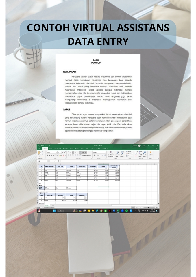 Contoh Jasa Data Entry di Indonesia: Excel Data Entry untuk membantu usaha Anda dengan input data yang akurat.