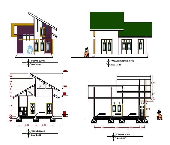 CAD Drawing - JASA GAMBAR UNTUK BANGUNAN RUMAH DAN RUKO 2 LANTAI - 5