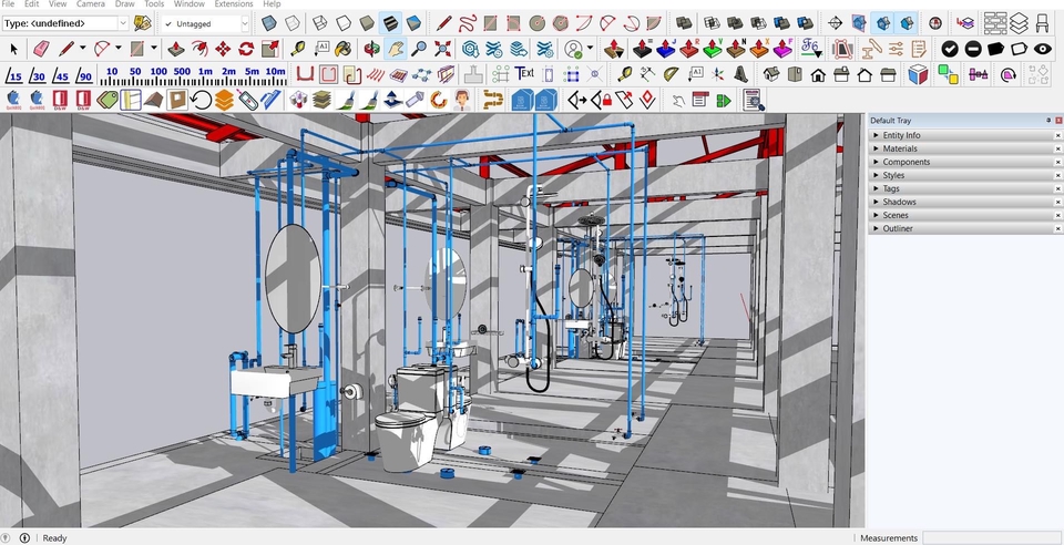 เขียนแบบวิศวกรรมและออกแบบโครงสร้าง - 3D แบบโครงสร้างและแบบสถาปัตย์สำหรับงานก่อสร้าง - 17